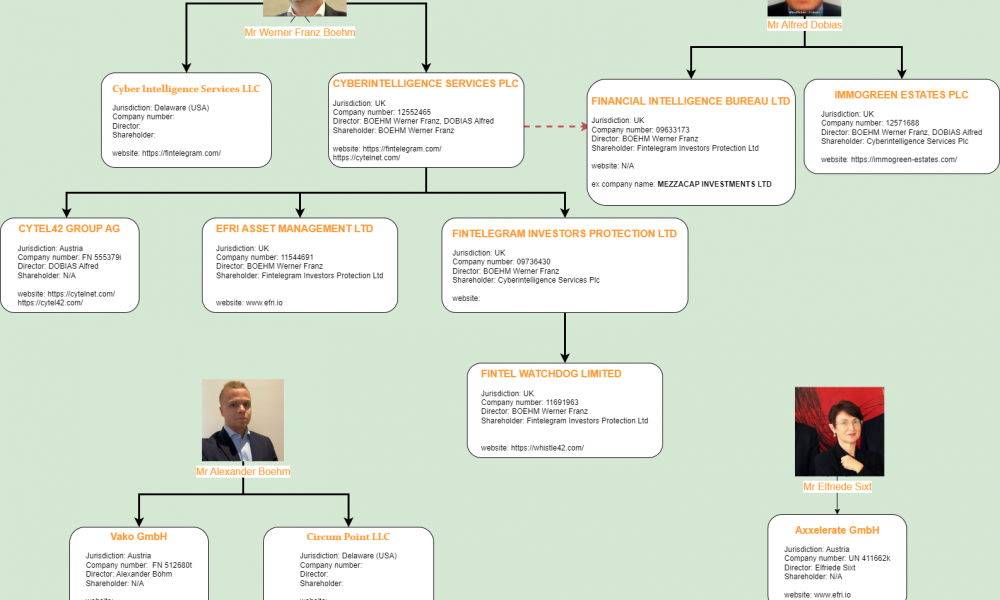 The Fintelegram company slander structure